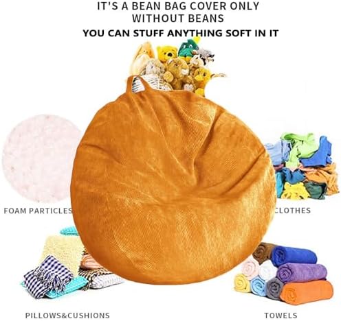 Stuffed Animal Storage Bean Bag Chair Cover (No Filler) Washable - Image 2