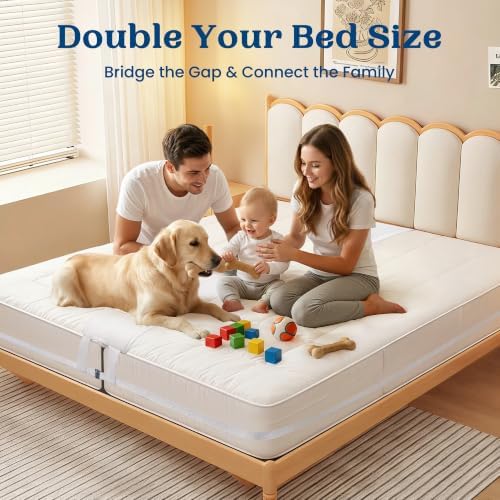 FeelAtHome 8Inch Bed Bridge Twin to King Converter with Adjustable Strap - Image 2