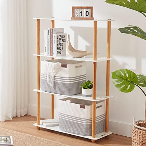 Storage Baskets, 42L*2 Pack Storage Baskets for Organizing, Laundry Basket for Closet, Cotton Rope Blanket Basket for Storage, Toy Storage Basket for Living Room, Laundry Room, Bedroom-Grey - Image 6