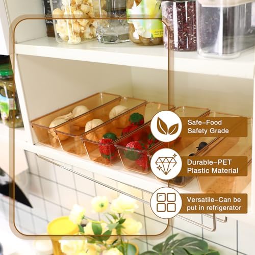Maitys 12 Pcs Plastic Drawer Organizers, Storage Box, 9 x 3 x 2", Champagne - Image 4