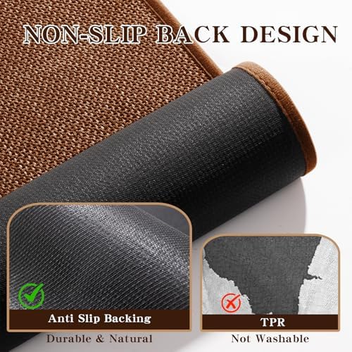 chakme Bathroom Rugs Mat 24x17, Ultra Thin Non Slip Bath Mat Small Quick Dry Absorbent Bath Mat for Bathroom, (Rust, 24"x17") - Image 5