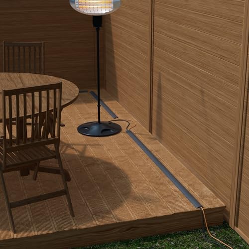 D-Line 6ft Floor Cord Cover, Cable Channel, Protect Cords, Prevent Trips - 0.63" W x 0.31" H - Gray - Image 6