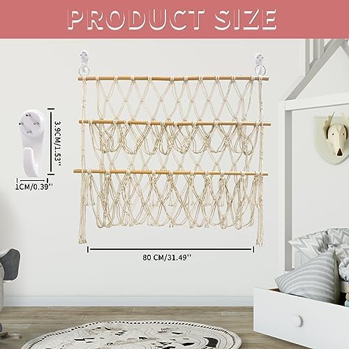 Stuffed Animal Net or Hammock Large Corner Wall Hanging for Storage Toys - Image 2