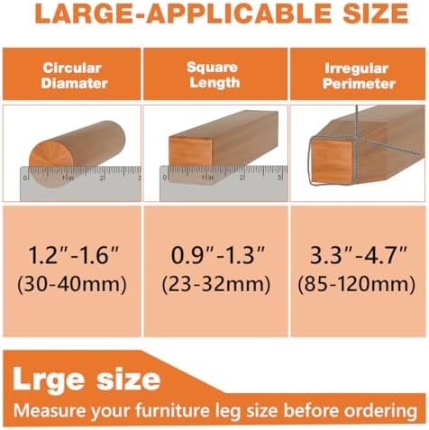 BAIPOK 36Pcs Round Silicone Chair Leg Floor Protectors with Felt Bottom - Image 3