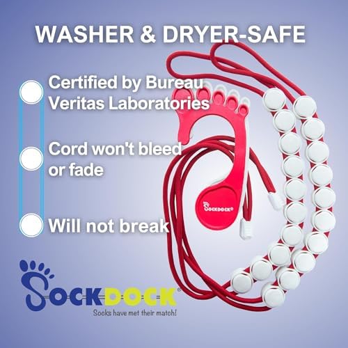 Sock Laundry Solution for Washing Drying & Storing Socks in Pairs, Clip & Hold Socks in Washer Dryer & Closet 2-Pack - Image 5