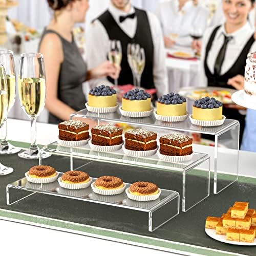HIIMIEI Acrylic Display Riser, 6 Pcs 12" Large Acrylic Risers - Image 2