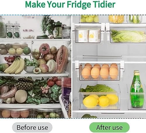 vacane Refrigerator Organizer Drawer,Plastic Fridge Drawer With Handle Pull Out Fridge Bins Organizer, Extra-Long Stretch 19.5",Cheese, Deli Meat, Drinks, Fruit, Vegetable - Image 4