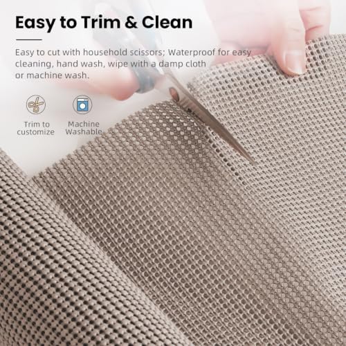 BAGAIL Drawer and Shelf Liner, Non Slip Cabinet Liner, 24" x30', Beige - Image 4