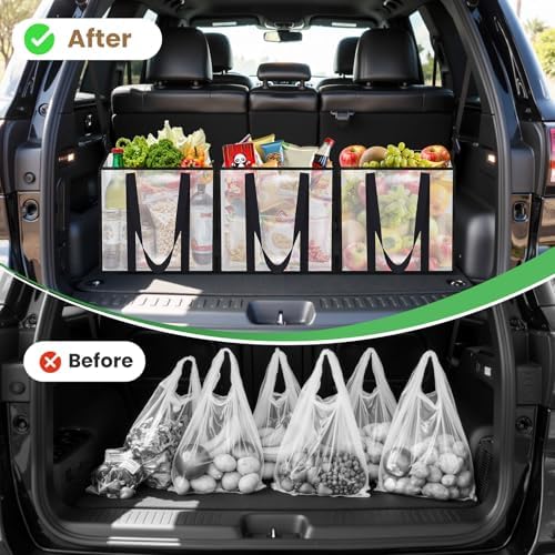Reusable Grocery Bags, Clear Shopping Bags, 4 Pack, 33L - Image 6