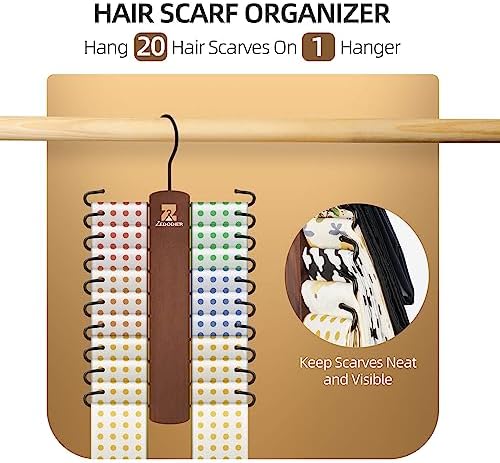 ZEDODIER 2 Pack Tie Hanger, Tie Organizer for Closet, Holds 40 Ties - Image 4