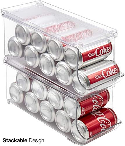 Sorbus Soda Can Organizer for Fridge & Freezer, Stackable with Lid (2 Pack) - Image 3