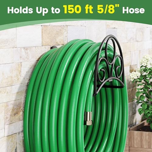 Metal Garden Hose Holder - Wall Mounted Water Hose Holder - Hose Hanger Heavy Duty for Water Hose Extension Cords Vacuum Hose - Image 4