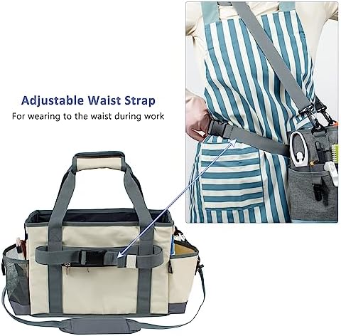 13" Cleaning Caddy for Cleaning Supplies, Cleaning Bag for Housekeepers - Image 3