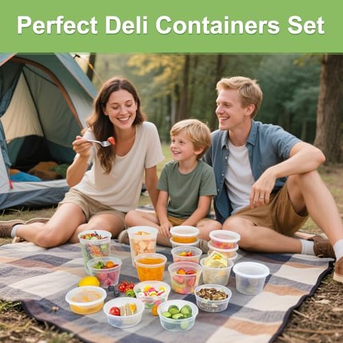 Dipoo 60 Sets (120-Piece) Deli Containers with Lids 8 oz - Image 7