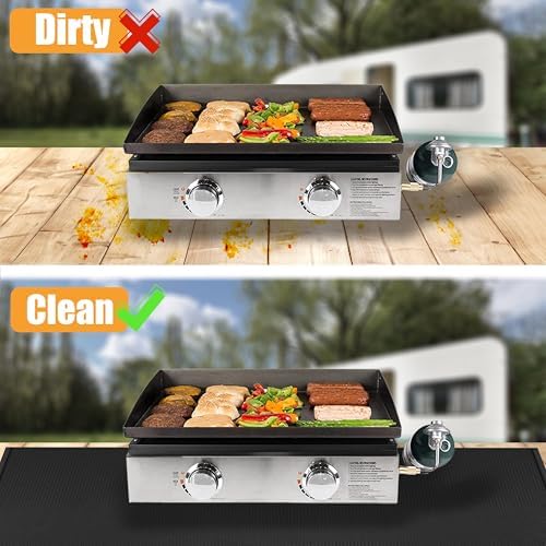 Heat Resistant Mats for Countertop fits Tabletop Grill, 48x24x0.04in, Black - Image 3