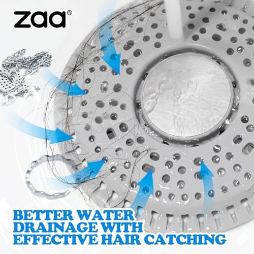 Zaa Shower Drain Hair Catcher Silicone Flat Floor Strainer Protector - Image 2