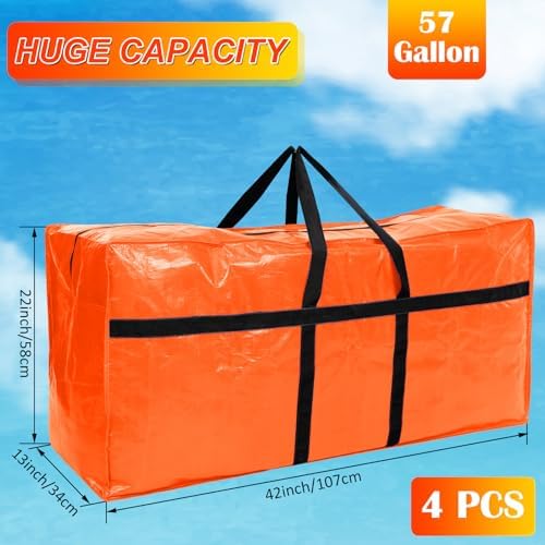 Windyun 4 Pack 57 Gallon Extra Large Moving Bags XXL Heavy Duty Storage Bag - Image 2