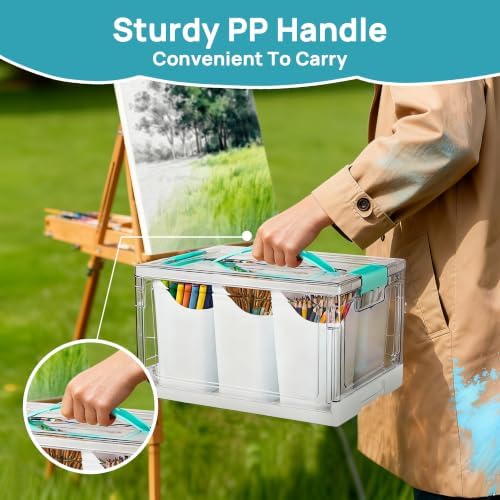 Vtopmart 24 QT Clear Plastic Craft Organizer with Detachable Inserts,1 Pack - Image 3