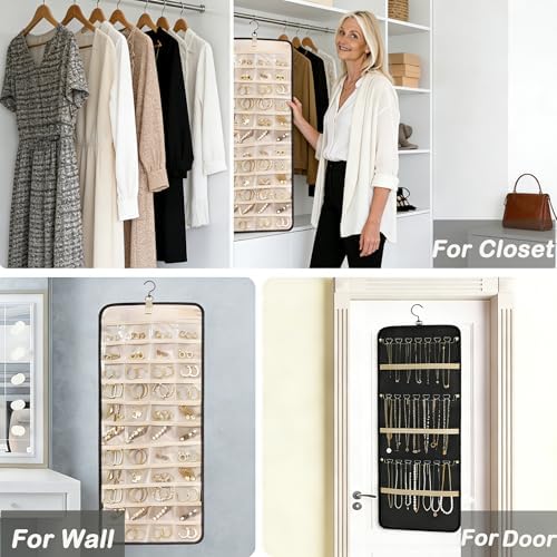 Hanging Jewelry Organizer, 1Pcs Double-Sided Jewelry Organizers and Storage - Image 5