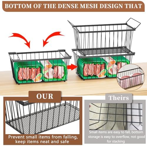 Enhanced Leak-Proof Bottom, Freezer Organizer Bins for 7 Cu.Ft,6 Pack - Image 2