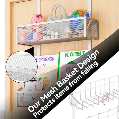 Kaiferty Over The Door Hooks Organizer, Coat Rack Over The Door Storage Hanger Towel Rack, Back of Door Storage Organizer for Bathroom,Bedroom,Kitchen,Office (Silver, 3-Tier) - Image 6