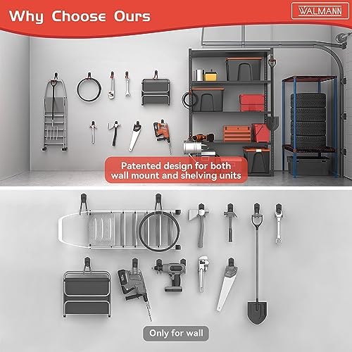 WALMANN Garage Storage Hooks, Wall Mount Utility Hooks for Tools - Image 2