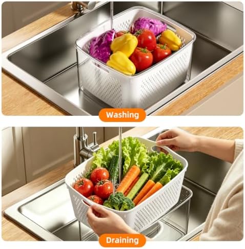 JOYZAN Fruit Storage Containers for Fridge with Airtight Lids 6 Pack - Image 5