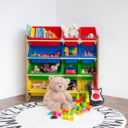 Humble Crew Kids Toy Organizer with 12 Bins, 4 Tier Storage for Playroom - Image 2
