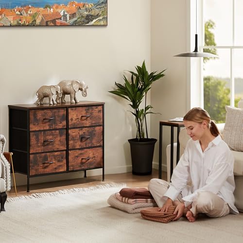 Sweetcrispy Dresser for Bedroom with 6 Drawers, Storage Tower Organizer - Image 2