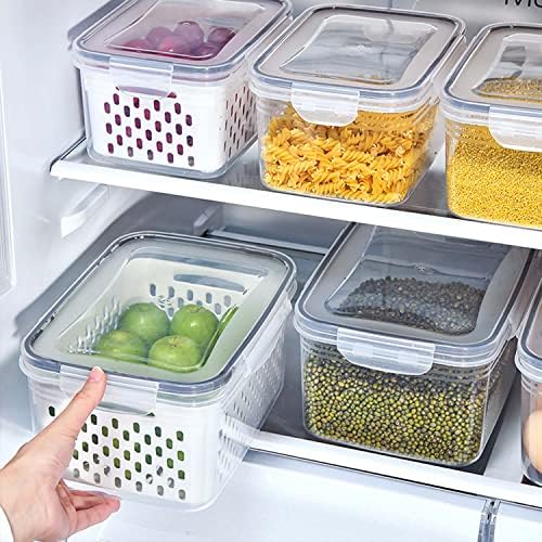 4 Pack Fresh Food Storage Containers, Fruit Organizer for Refrigerator - Image 5
