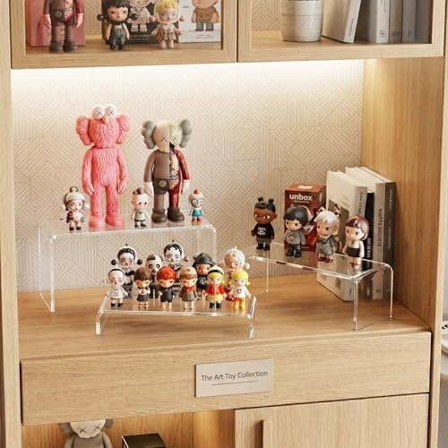 FUNFERY Acrylic Display Risers, 2 Set(7.8" L~8.2" L~8.6" L) Display Shelf - Image 3