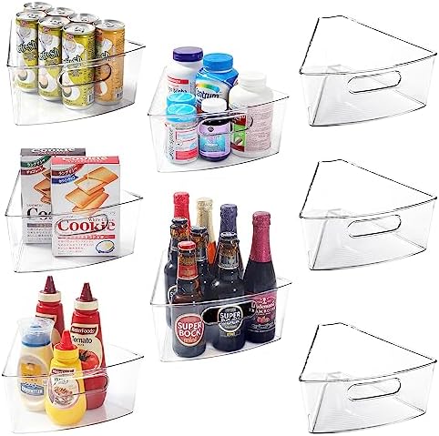 Leeden Lazy Susan Cabinet Organizer, 1/8 Wedge Bins for 32in, 8 Pack by LEEDEN
