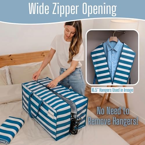 VENO 10 Pack Heavy Duty Moving Bags with Backpack Straps, Zippers & Handles, Extra Large Packing Bags for College Dorm Essentials, Moving Supplies Alternative to Cardboard Moving Boxes - Image 5