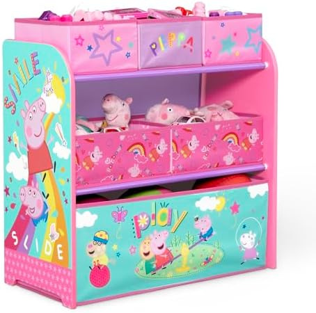 Delta Children - Peppa Pig Design & Store 6 Bin Toy Storage Organizer - Greenguard Gold Certified, Pink by DeltaChildren