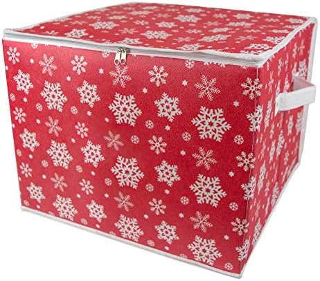 DII Christmas Ornament Storage Box with Dividers, Holds 75, 16x16x13 - Image 3
