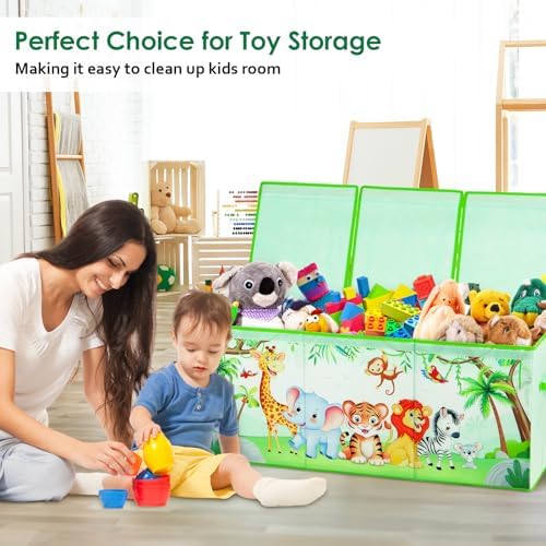 decalsweet Large Toy Box Collapsible Chest Organizer with Flip Lid for Kids - Image 6