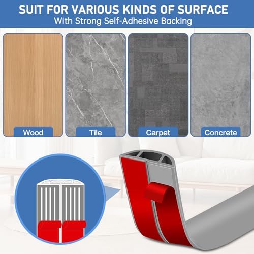 LSGCQ Floor Cord Cover Self Adhesive Cord Hider Floor Cable Management - Image 4
