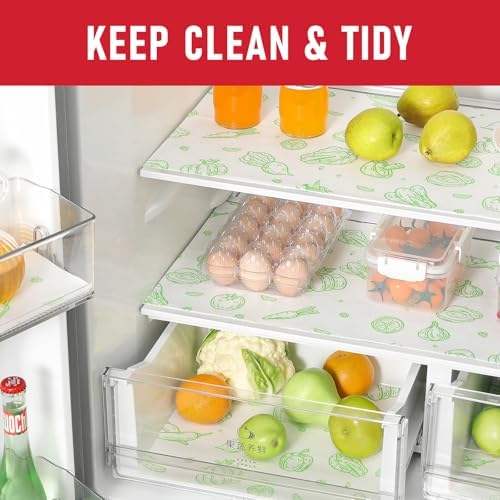 Cooyes 6 Pack Refrigerator Shelf Liners for French Door Fridge, 17.7" × 36" Extra Large, Non-Slip Fridge Mats Machine Washable, Refrigerator Drawer Liner for Glass Shelves Kitchen Cabinet - Image 2
