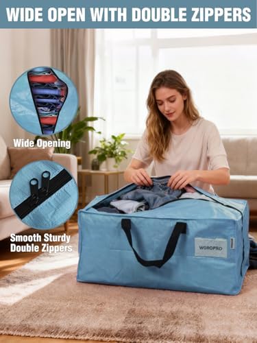 WORKPRO 1 Pack Extra Large Moving Bags with Backpack Straps & Handles - Image 6