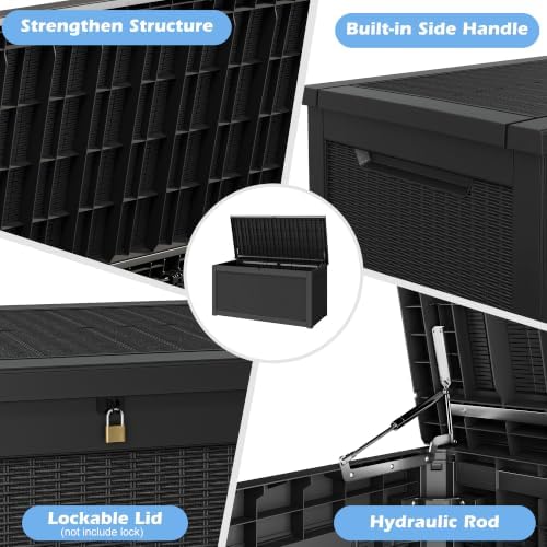 Outdoor Storage Box Waterproof, 320 Gallon Deck Box for Patio Storage - Image 5
