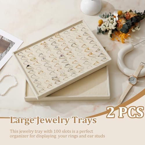 Large Velvet Jewelry Tray Display Drawer Inserts 2 Pack - Image 2