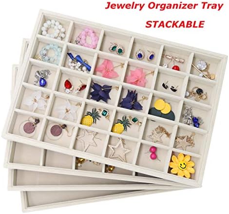 Stratalife 30 Grid Jewelry Organizer Tray, 13.8" x 9.4" x 1.2", (Pack of 2) - Image 2