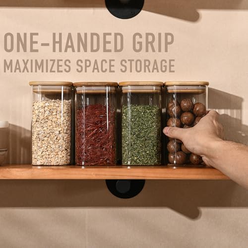 D2scrma 37oz/1.2Qt Rectangle Glass Storage Containers with Lids 4-Pack - Image 3