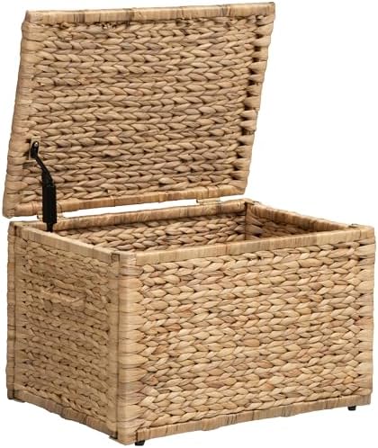 eHemco Storage Trunk with Metal Frame, Natural, 20.5 by 14.8 by 13.4 Inches by eHemco