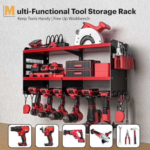 Spampur Power Tool Organizer Wall Mount with Charging Station - Image 3