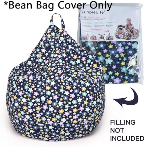 YuppieLife Stuffed Animal Storage Bean Bag Cover, 27" Velvet Toy Organizer - Image 2