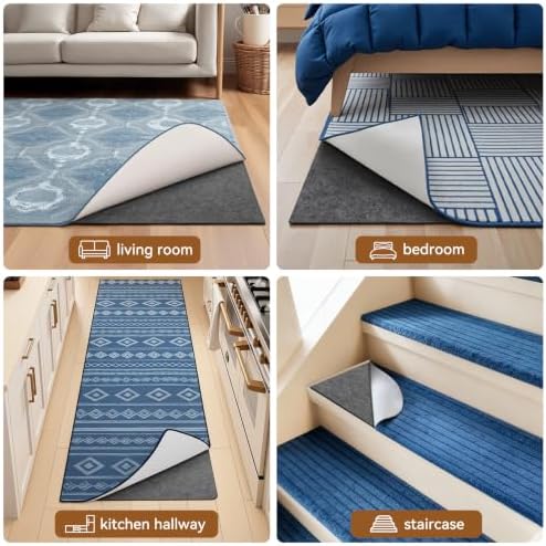 Songrey 9'x12' Non‑Slip Rug Pad, 1/8" Thick Cushioned - Image 7