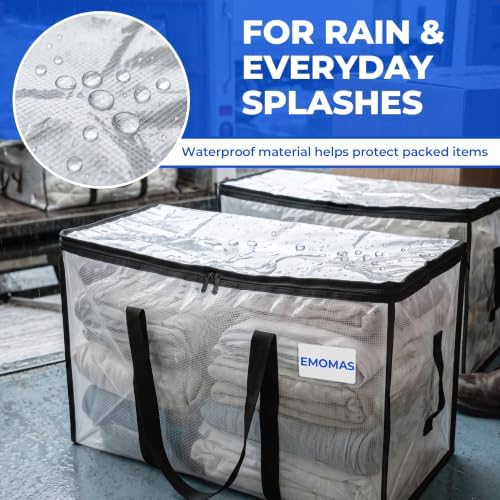 6 Pack Clear Moving Bags, Heavy Duty, Extra Large with Handles - Image 5