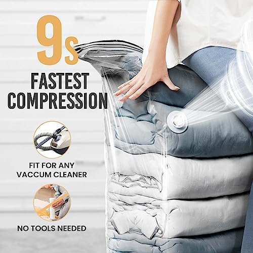 TAILI 12 Pack Vacuum Storage Bags, Jumbo Cube 31x40x15 Inch, Clear - Image 4