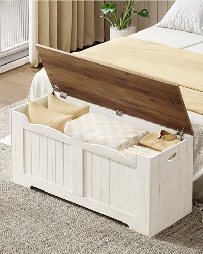 Hzuaneri 43 inches Farmhouse Storage Chest | 55 Gal | Retro White - Image 2